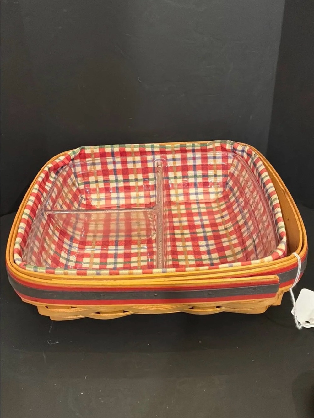 Vintage Longaberger Picnic Pal Square Basket